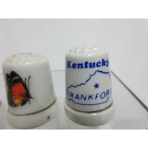 Vintage Thimble Lot Of 27 Assorted Shapes and Themes + Small Bell - Picture 8 of 9